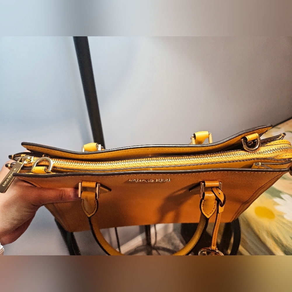 Michael Kors Mustard Yellow Satchel - Picture 12 of 13
